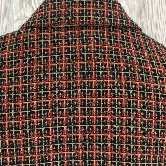 Vintage Alfred Dunner Womens Fall Blazer Jacket Size 14 Brown Red - Picture 7 of 8